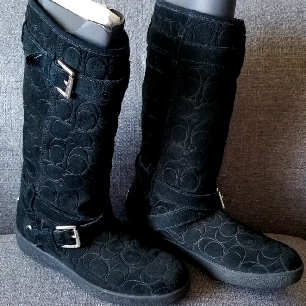 Coach "Thelma" logo rider boots